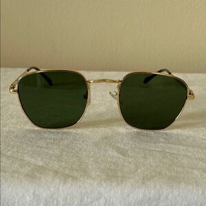 3/$10 Gold Frame Sunglasses with Green Lenses